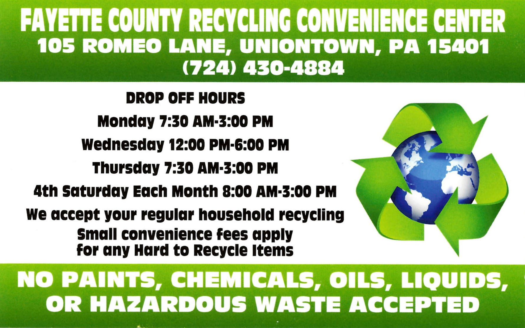 Fayette County Recycling Information 1